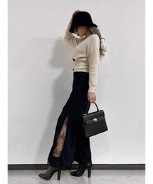 DURAS（デュラス）の「レース付きワイドパンツ（その他パンツ・レディース）」