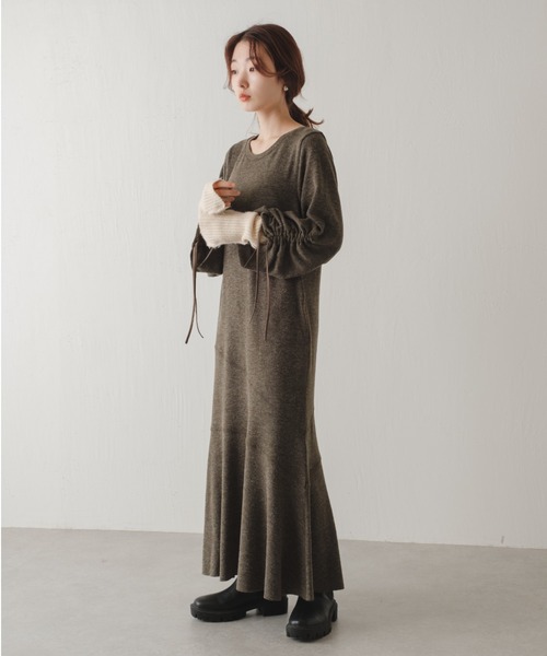 Kastane(カスタネ)の「ニットソーマーメイドワンピース(ワンピース・レディース・ブラック/ダークグリーン/ボルドー・FREE)」の17枚目の写真