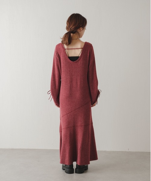 Kastane(カスタネ)の「ニットソーマーメイドワンピース(ワンピース・レディース・ブラック/ダークグリーン/ボルドー・FREE)」の4枚目の写真