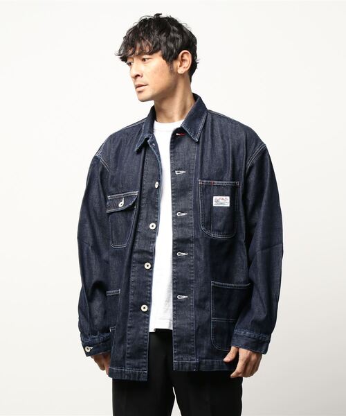 KRIFF MAYER（クリフメイヤー）の「LAID BACKデニムカバーオール（デニムジャケット・メンズ・ライトブルー/オフホワイト/ダークブルー・X-LARGE/MEDIUM/LARGE）」の3枚目の写真