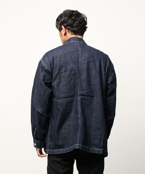 KRIFF MAYER（クリフメイヤー）の「LAID BACKデニムカバーオール（デニムジャケット・メンズ・ライトブルー/オフホワイト/ダークブルー・X-LARGE/MEDIUM/LARGE）」の6枚目の写真