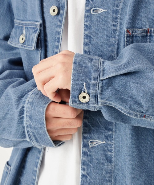 KRIFF MAYER（クリフメイヤー）の「LAID BACKデニムカバーオール（デニムジャケット・メンズ・ライトブルー/オフホワイト/ダークブルー・X-LARGE/MEDIUM/LARGE）」の16枚目の写真