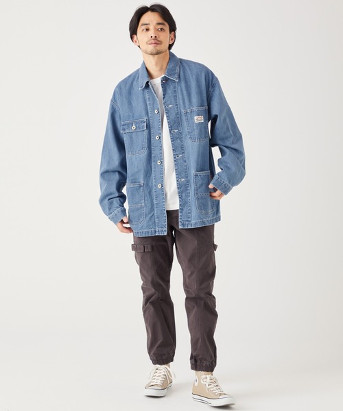 KRIFF MAYER（クリフメイヤー）の「LAID BACKデニムカバーオール（デニムジャケット・メンズ・ライトブルー/オフホワイト/ダークブルー・X-LARGE/MEDIUM/LARGE）」の18枚目の写真