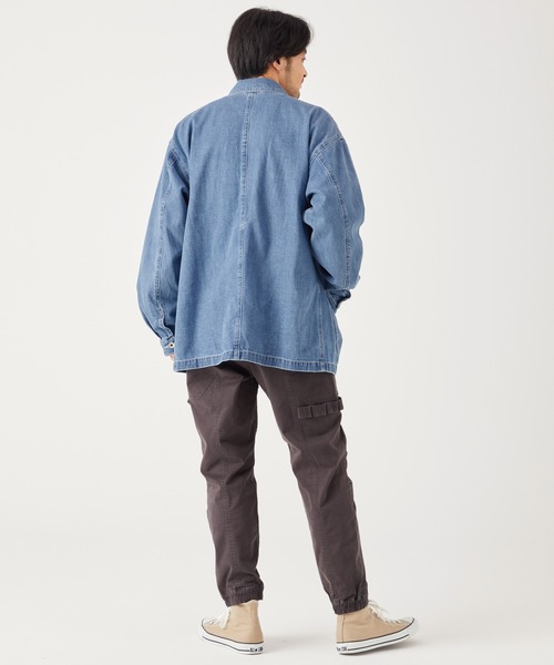 KRIFF MAYER（クリフメイヤー）の「LAID BACKデニムカバーオール（デニムジャケット・メンズ・ライトブルー/オフホワイト/ダークブルー・X-LARGE/MEDIUM/LARGE）」の20枚目の写真