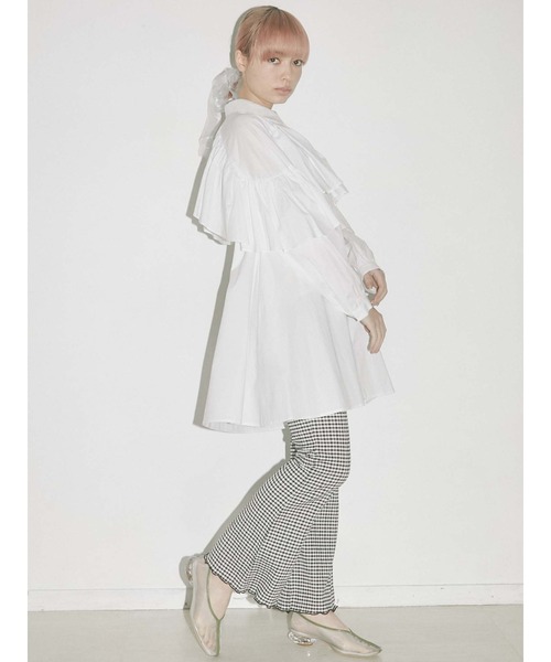 merry jenny（メリージェニー）の「ケープシャツワンピース（ワンピース・レディース・オフホワイト/ブラック/グリーン・FREE）」の6枚目の写真