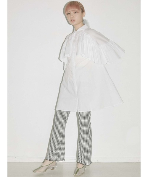 merry jenny（メリージェニー）の「ケープシャツワンピース（ワンピース・レディース・オフホワイト/ブラック/グリーン・FREE）」の8枚目の写真