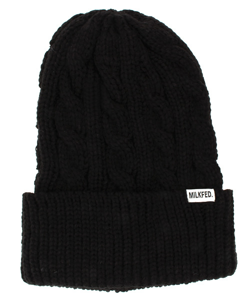 MILKFED.（ミルクフェド）の「BASIC KNITTED CAP　（ニットキャップ/ビーニー/無地）（ニットキャップ/ビーニー・レディース・ホワイト/ブラック/チャコールグレー/バーガンディー・ONE SIZE）」の3枚目の写真