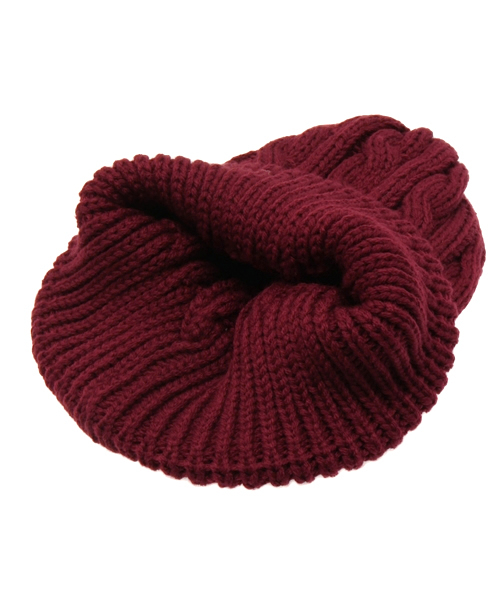 MILKFED.（ミルクフェド）の「BASIC KNITTED CAP　（ニットキャップ/ビーニー/無地）（ニットキャップ/ビーニー・レディース・ホワイト/ブラック/チャコールグレー/バーガンディー・ONE SIZE）」の9枚目の写真