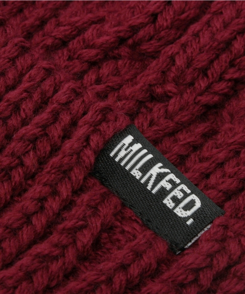 MILKFED.（ミルクフェド）の「BASIC KNITTED CAP　（ニットキャップ/ビーニー/無地）（ニットキャップ/ビーニー・レディース・ホワイト/ブラック/チャコールグレー/バーガンディー・ONE SIZE）」の10枚目の写真