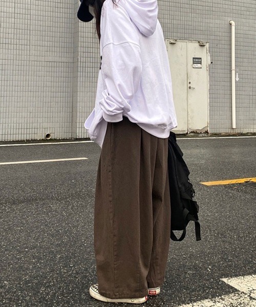 SILVER BULLET(シルバーバレット)の「『.KOM/ドットケーオーエム』ルーズシルエット コットンワイドカラーパンツ 【CN】(その他パンツ・レディース・アイボリー/ベージュ/ブラウン・L/XL/M)」の14枚目の写真