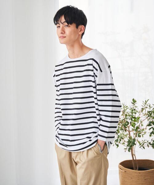 coen(コーエン)の「ナバルボーダー7分袖Tシャツ(Tシャツ/カットソー・メンズ・ブラック/コバルトブルー・SMALL/MEDIUM/LARGE/X-LARGE)」の7枚目の写真