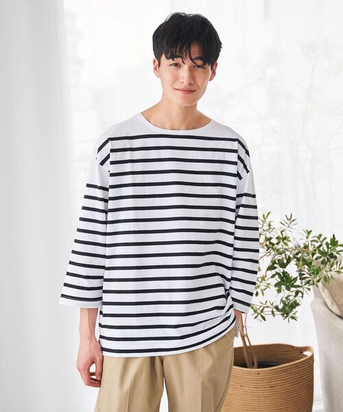 coen(コーエン)の「ナバルボーダー7分袖Tシャツ(Tシャツ/カットソー・メンズ・ブラック/コバルトブルー・SMALL/MEDIUM/LARGE/X-LARGE)」の15枚目の写真