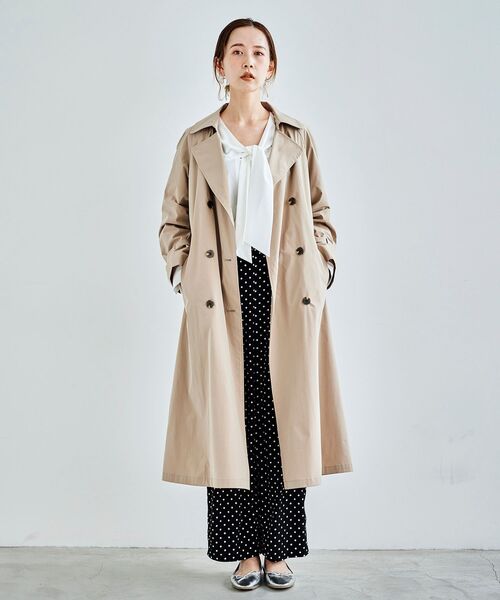 le.coeur blanc（ルクールブラン）の「ベンタイルトレンチコート（トレンチコート・レディース・ベージュ/イエロー/グリーン・38）」の20枚目の写真