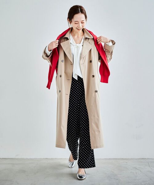 le.coeur blanc（ルクールブラン）の「ベンタイルトレンチコート（トレンチコート・レディース・ベージュ/イエロー/グリーン・38）」の21枚目の写真