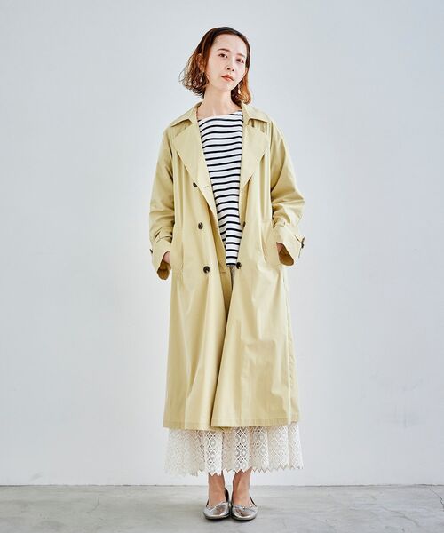 le.coeur blanc（ルクールブラン）の「ベンタイルトレンチコート（トレンチコート・レディース・ベージュ/イエロー/グリーン・38）」の16枚目の写真