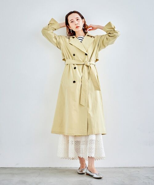 le.coeur blanc（ルクールブラン）の「ベンタイルトレンチコート（トレンチコート・レディース・ベージュ/イエロー/グリーン・38）」の11枚目の写真