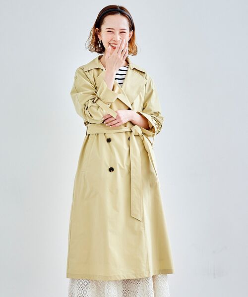 le.coeur blanc（ルクールブラン）の「ベンタイルトレンチコート（トレンチコート・レディース・ベージュ/イエロー/グリーン・38）」の22枚目の写真