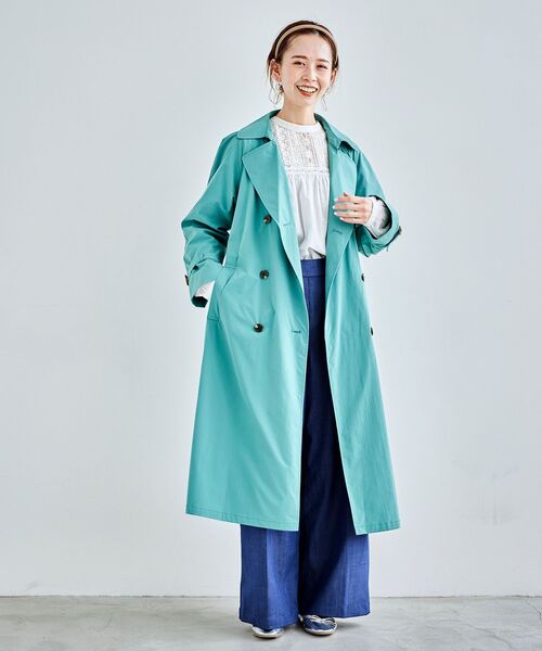 le.coeur blanc（ルクールブラン）の「ベンタイルトレンチコート（トレンチコート・レディース・ベージュ/イエロー/グリーン・38）」の7枚目の写真