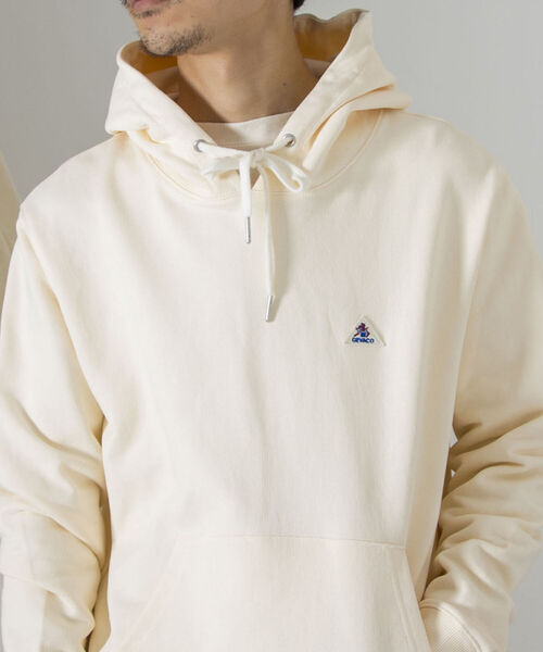 GEVACO（ゲバコ）の「【GEVACO/ゲバコ】オープンエンド裏毛フーディ（パーカー・メンズ・ネイビー/グレー/サックスブルー/キナリ・MEDIUM/LARGE）」の2枚目の写真