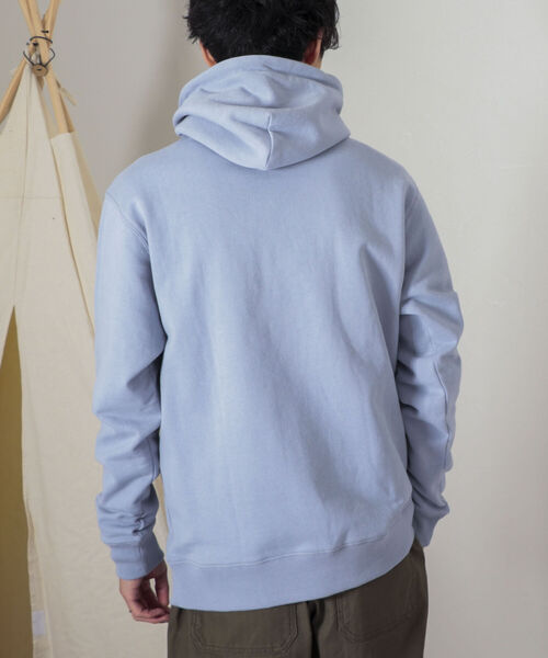 GEVACO（ゲバコ）の「【GEVACO/ゲバコ】オープンエンド裏毛フーディ（パーカー・メンズ・ネイビー/グレー/サックスブルー/キナリ・MEDIUM/LARGE）」の16枚目の写真