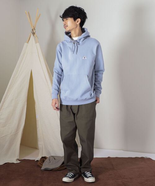 GEVACO（ゲバコ）の「【GEVACO/ゲバコ】オープンエンド裏毛フーディ（パーカー・メンズ・ネイビー/グレー/サックスブルー/キナリ・MEDIUM/LARGE）」の15枚目の写真