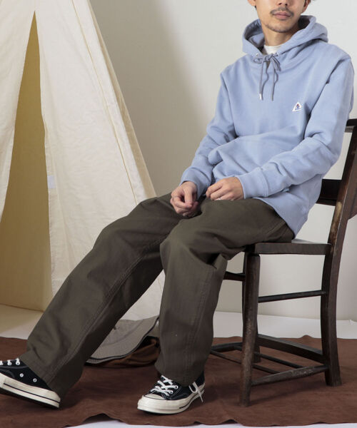 GEVACO（ゲバコ）の「【GEVACO/ゲバコ】オープンエンド裏毛フーディ（パーカー・メンズ・ネイビー/グレー/サックスブルー/キナリ・MEDIUM/LARGE）」の12枚目の写真