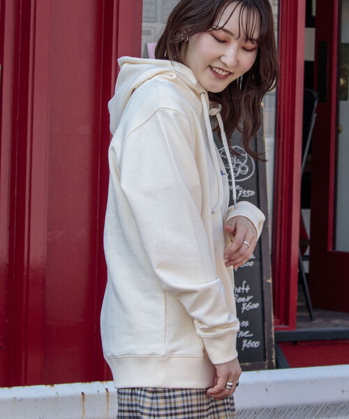 GEVACO（ゲバコ）の「【GEVACO/ゲバコ】オープンエンド裏毛フーディ（パーカー・メンズ・ネイビー/グレー/サックスブルー/キナリ・MEDIUM/LARGE）」の10枚目の写真