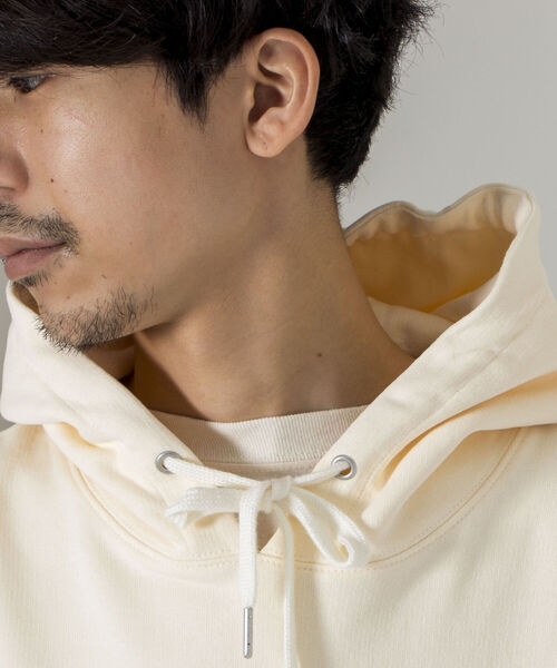 GEVACO（ゲバコ）の「【GEVACO/ゲバコ】オープンエンド裏毛フーディ（パーカー・メンズ・ネイビー/グレー/サックスブルー/キナリ・MEDIUM/LARGE）」の5枚目の写真