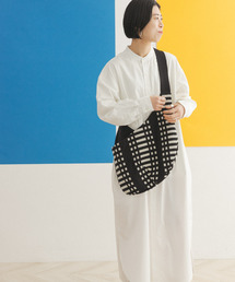 FORK&SPOON　バンドカラーオーバーシャツワンピース