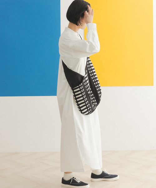 FORK&SPOON(フォークアンドスプーン)の「FORK&SPOON バンドカラーオーバーシャツワンピース(ワンピース・レディース・オフホワイト/ピンク/ブルー系その他・ONE)」の21枚目の写真