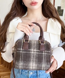 【累計販売数2万個突破!】フェイクレザー ミニボストンショルダーバッグ