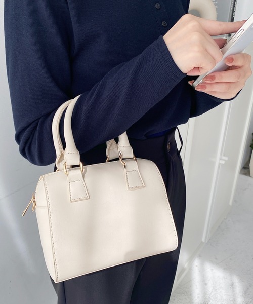 セール】【累計販売数2万個突破！】フェイクレザー ミニボストン