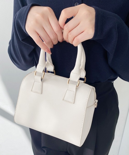 セール】【累計販売数2万個突破！】フェイクレザー ミニボストン