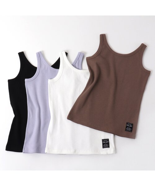 algy（アルジー）の「キャミタンク（タンクトップ・キッズ・ラベンダー/ブラウン/オフホワイト/ブラック・MEDIUM/XX-SMALL/SMALL/X-SMALL）」の5枚目の写真