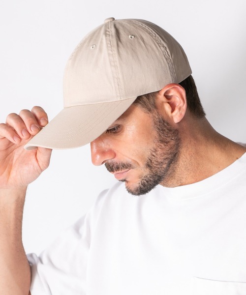 14+（イチヨンプラス）の「ツバ長 無地キャップ UV（キャップ・レディース・ピンク/ブルー/ブラック/ベージュ/キャメル/ネイビー・M/LL）」の14枚目の写真