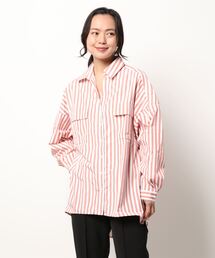 Grand PARK | サファリ型ストライプシャツ(シャツ/ブラウス)