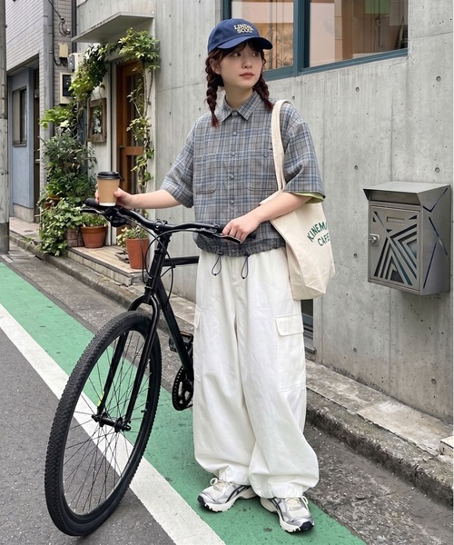 カラースノーカーゴパンツ/ボリュームワイドシルエット/ユニセックス