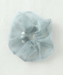 SHOO・LA・RUE | シャンブレーフェイクパールシュシュ(その他ヘアアクセサリー)