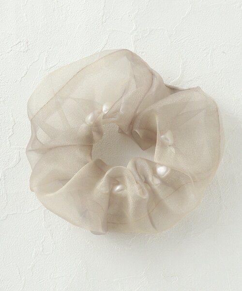 SHOO・LA・RUE（シューラルー）の「◆シャンブレーフェイクパールシュシュ（その他ヘアアクセサリー・レディース・ライトブルー/ベージュ/ベビーピンク・00）」の4枚目の写真