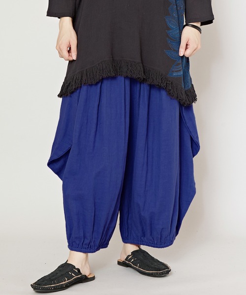 チャイハネ（チャイハネ）の「【チャイハネ】ダブルガーゼMEN'S変形パンツ（その他パンツ・メンズ・ブラック/パープル/ブラウン/グリーン/ベージュ/ネイビー/キャメル/グレー・FREE）」の6枚目の写真