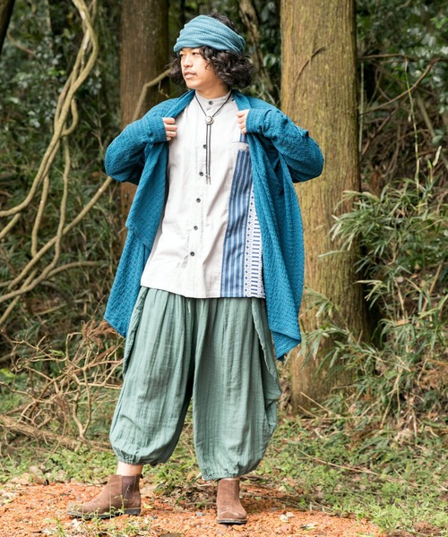 チャイハネ（チャイハネ）の「【チャイハネ】ダブルガーゼMEN'S変形パンツ（その他パンツ・メンズ・ブラック/パープル/ブラウン/グリーン/ベージュ/ネイビー/キャメル/グレー・FREE）」の16枚目の写真