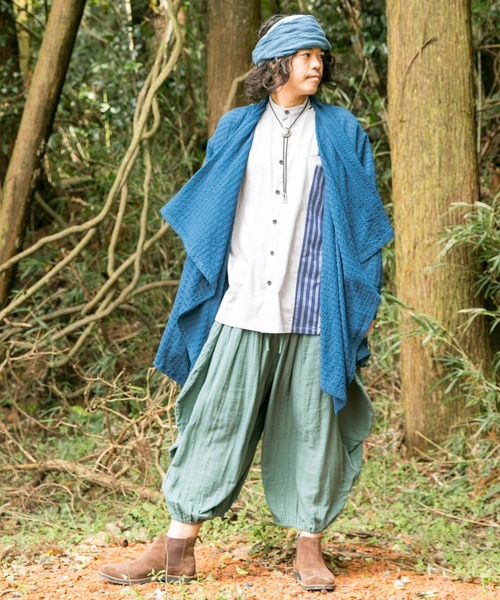 チャイハネ（チャイハネ）の「【チャイハネ】ダブルガーゼMEN'S変形パンツ（その他パンツ・メンズ・ブラック/パープル/ブラウン/グリーン/ベージュ/ネイビー/キャメル/グレー・FREE）」の19枚目の写真