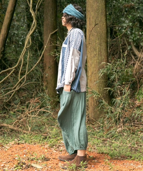 チャイハネ（チャイハネ）の「【チャイハネ】ダブルガーゼMEN'S変形パンツ（その他パンツ・メンズ・ブラック/パープル/ブラウン/グリーン/ベージュ/ネイビー/キャメル/グレー・FREE）」の17枚目の写真