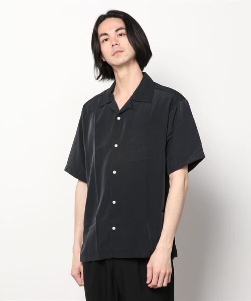 qwerty（クワーティ）の「qwerty (クワーティ)OPEN COLLAR SHIRTS オープンカラーシャツ（シャツ/ブラウス・メンズ・ブラック/ベージュ・FREE）」の5枚目の写真