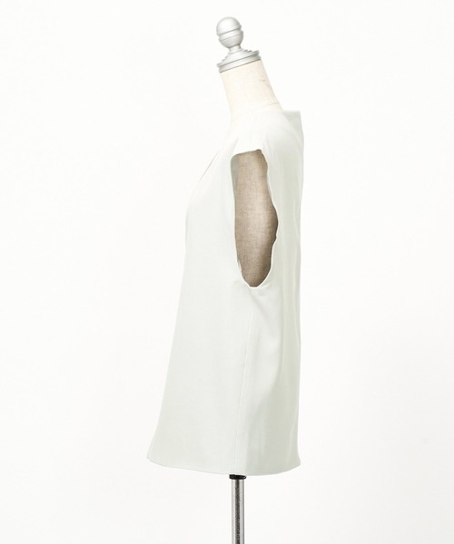 AS KNOW AS PINKY（アズノゥアズピンキー）の「スララっときれいなジレ　セットアップ可能（その他アウター・レディース・ブラック/イエロー/ライトグリーン/ブラック系その他/ピンクベージュ/ピンク系その他・FREE）」の9枚目の写真