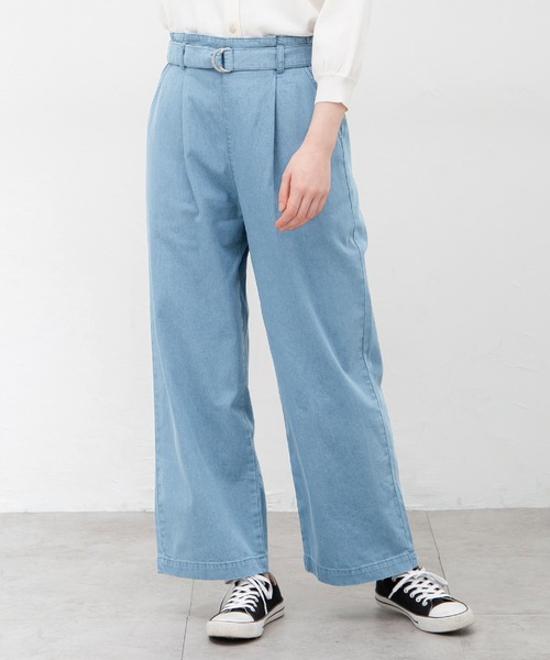 Honeys(ハニーズ)の「デニムストレートパンツ(デニムパンツ・レディース・ブルー/ライトインディゴブルー/インディゴブルー/アイボリー・M/LL/S/L)」の21枚目の写真