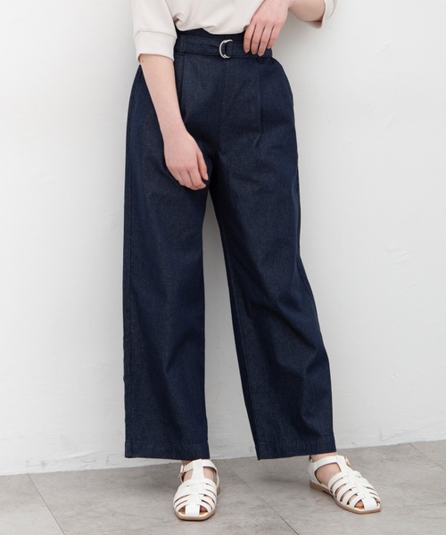Honeys(ハニーズ)の「デニムストレートパンツ(デニムパンツ・レディース・ブルー/ライトインディゴブルー/インディゴブルー/アイボリー・M/LL/S/L)」の17枚目の写真
