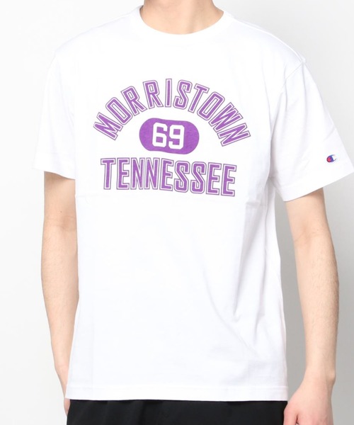 Champion(チャンピオン)の「【Champion/チャンピオン】カレッジロゴ 半袖プリントTシャツ/ 半袖カットソー(Tシャツ/カットソー・メンズ・グレー/ベージュ/ネイビー/ホワイト・XL/M/L)」の12枚目の写真