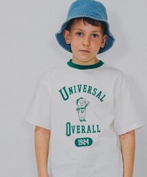 UNIVERSAL OVERALL（ユニバーサルオーバーオール）の「◆【150-160】【UNIVERSAL OVERALL別注】リンガーロゴTシャツ（Tシャツ/カットソー・キッズ）」