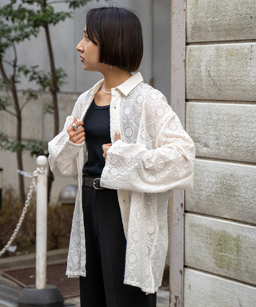 JOINT WORKS(ジョイントワークス)の「JW-EMBROIDERY レギュラーシャツ(シャツ/ブラウス・メンズ・ホワイト/ネイビー/カーキ・MEDIUM/LARGE)」の5枚目の写真